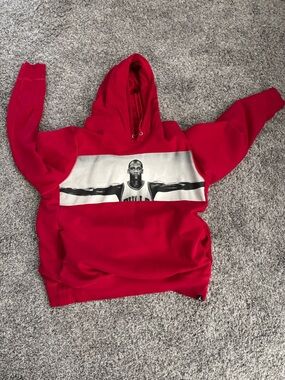 Jordan Red Pullover Hoodie with Jumpman Tag